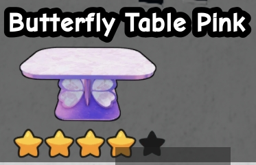 Butterfly Table Pink original game screenshot crop